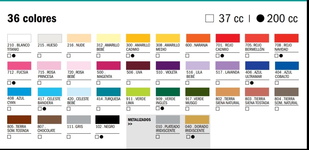 EQ Pintura para Tela Común x 37cc.